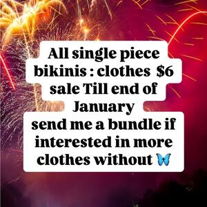Single Piece Bikinis / Clothing Sale